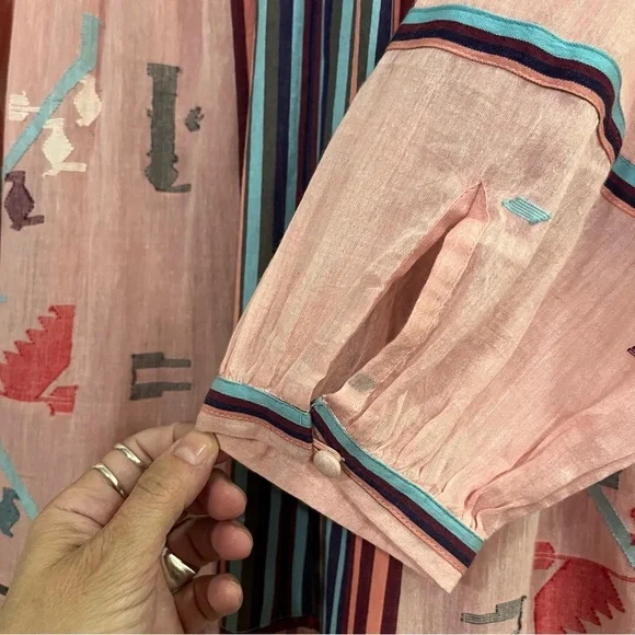 Sundance Aranza Dress by Conditions Apply – Pink Embroidered Maxi Dress (XS) - Picture 9 of 10